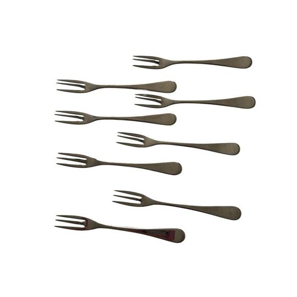 JA Henckels 18/10 Lot Of 8 Cocktail Seafood 3 Prong Forks 6.25” Long - Picture 7 of 7